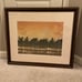 Vintage 80s tropic beach palm trees art print hand signed numbered matted EUC
