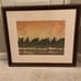 Vintage 80s tropic beach palm trees art print hand signed numbered matted EUC
