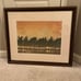 Vintage 80s tropic beach palm trees art print hand signed numbered matted EUC