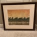 Vintage 80s tropic beach palm trees art print hand signed numbered matted EUC