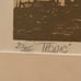 Vintage 80s tropic beach palm trees art print hand signed numbered matted EUC