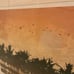 Vintage 80s tropic beach palm trees art print hand signed numbered matted EUC