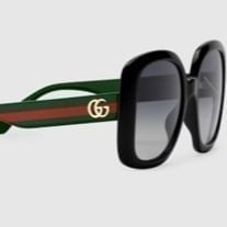NEW!! GUCCI Square-shaped Frames w/ green & red web injected PAID 460+