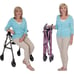 Able Life Space Saver Rollator Lightweight Fold Mobility Walker For Senior