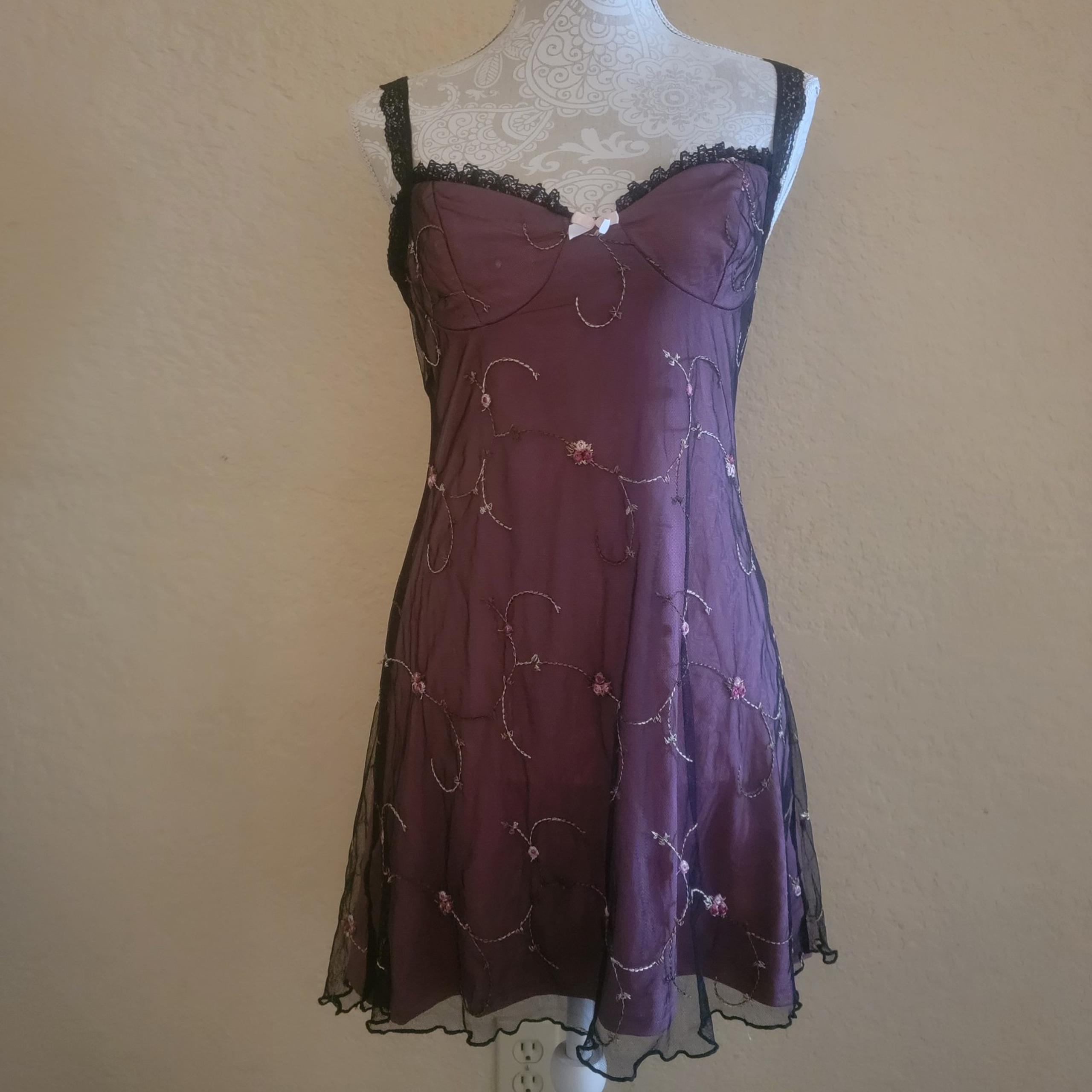 Cider Women's Floral Mesh Dress Sz L