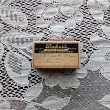 Antique Bakers Drug Store Paper Pill Box 1927