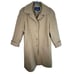 Mackintosh Vintage Tan Herringbone Button Front Trench Wool Pea Coat Size 6 P