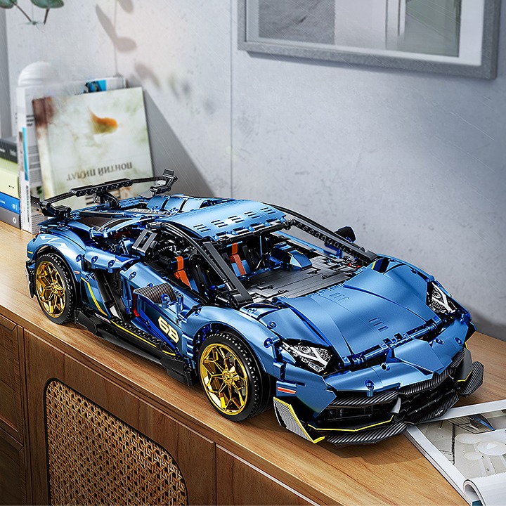3811pcs Sports Car Building Block Assembling Model, Colletible Building Toy