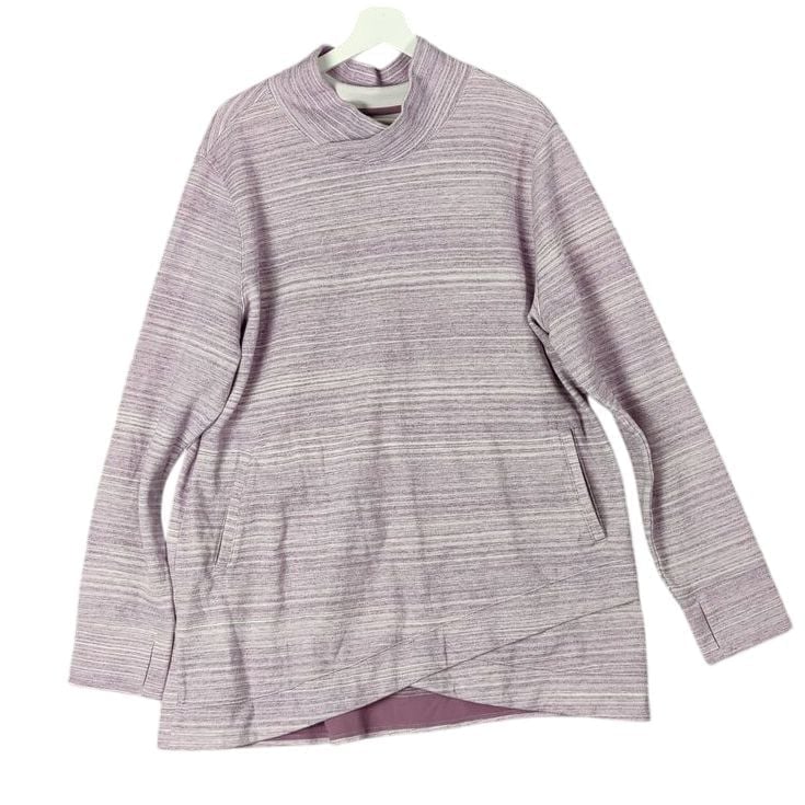 DULUTH Funnel Neck Pullover Sweatshirt WomensSize XXL Heather Purple Heavyweight