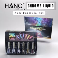 Hang 6 bottle Chrome Liquid Kit 2 - No Lamp Required