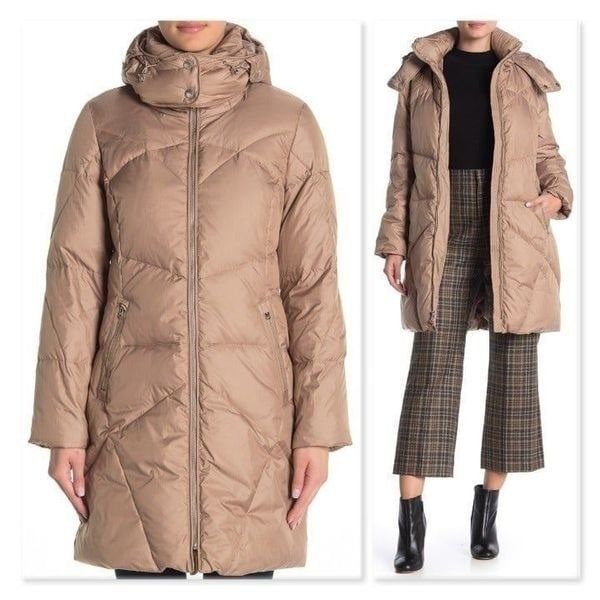 Cole haan pillow collar puffer coat deals
