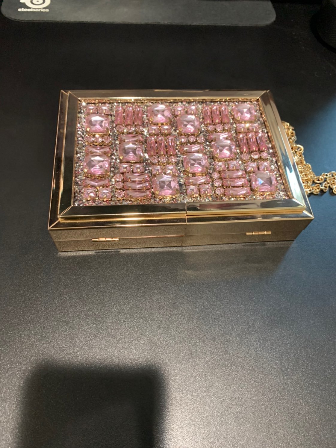 ALDO Clutch Purse Rose Gold with Stones