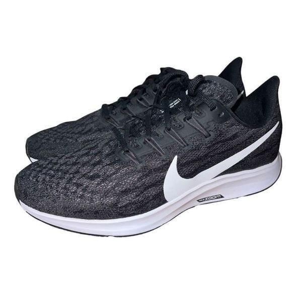 - New Nike Zoom Pegasus 36 Black & White Low Top Performance Sneakers Women 10.5