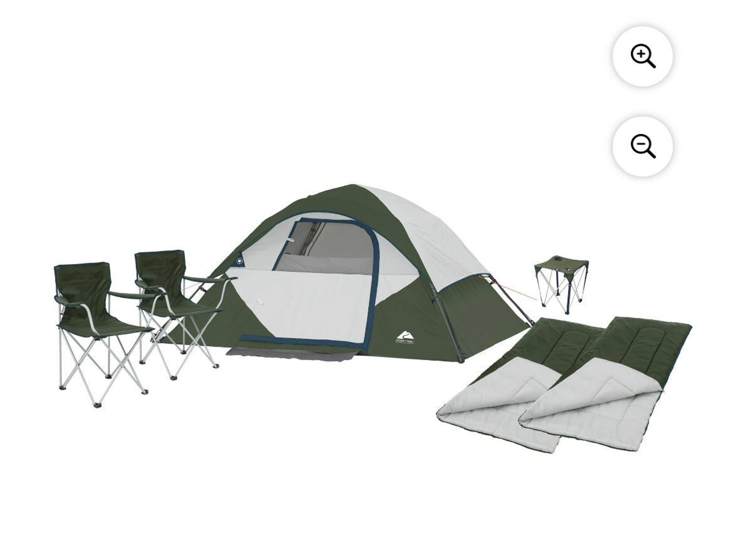 Ozark Trail 6-Piece Camping Tent Combo - Green
