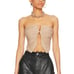 Superdown Avian Strapless Tube Top Taupe XS Rhinestone Nude Revolve 68 NEW