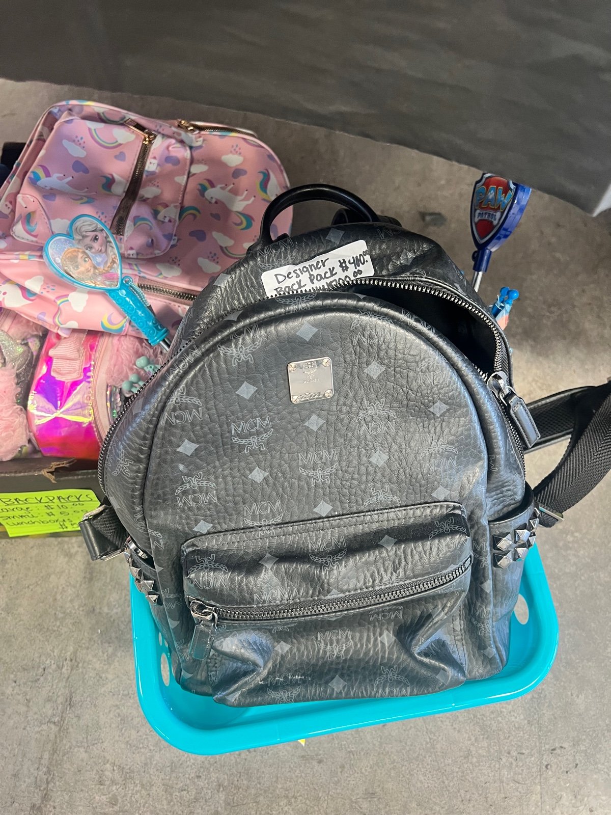 MCM Stark Visetos Small Side-Stud Backpack