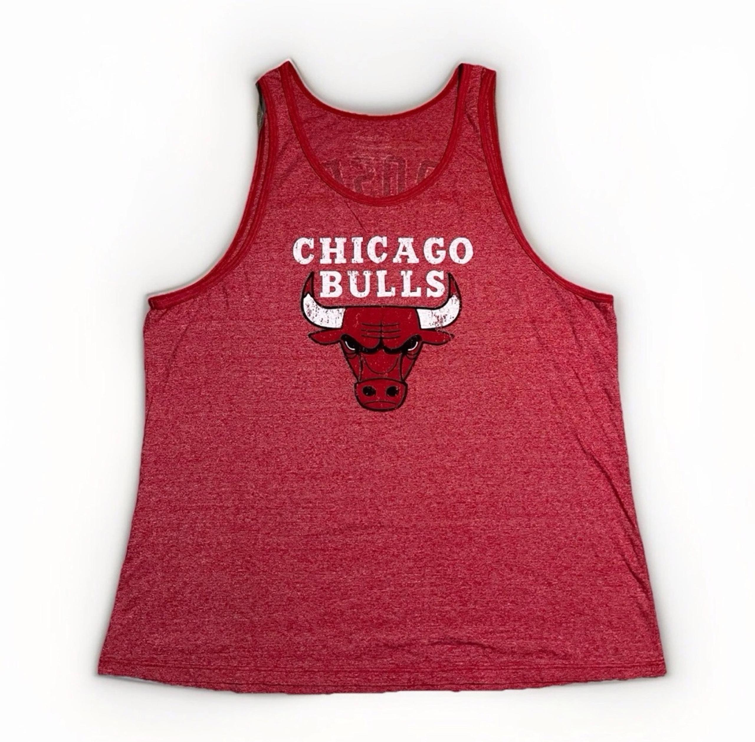 Chicago Bulls Derrick Rose Majestic Threads Logo Tank Top Men’s Size 2X | Red