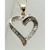 ROSS SIMONS DIAMOND 925 sterling gold twisted heart pendant on 18 necklace chain