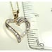 ROSS SIMONS DIAMOND 925 sterling gold twisted heart pendant on 18 necklace chain
