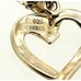 ROSS SIMONS DIAMOND 925 sterling gold twisted heart pendant on 18 necklace chain