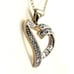 ROSS SIMONS DIAMOND 925 sterling gold twisted heart pendant on 18 necklace chain