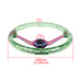 NEW TRD Universal 6-Hole 350mm Deep Dish Green Crystal Bubble Steering Wheel