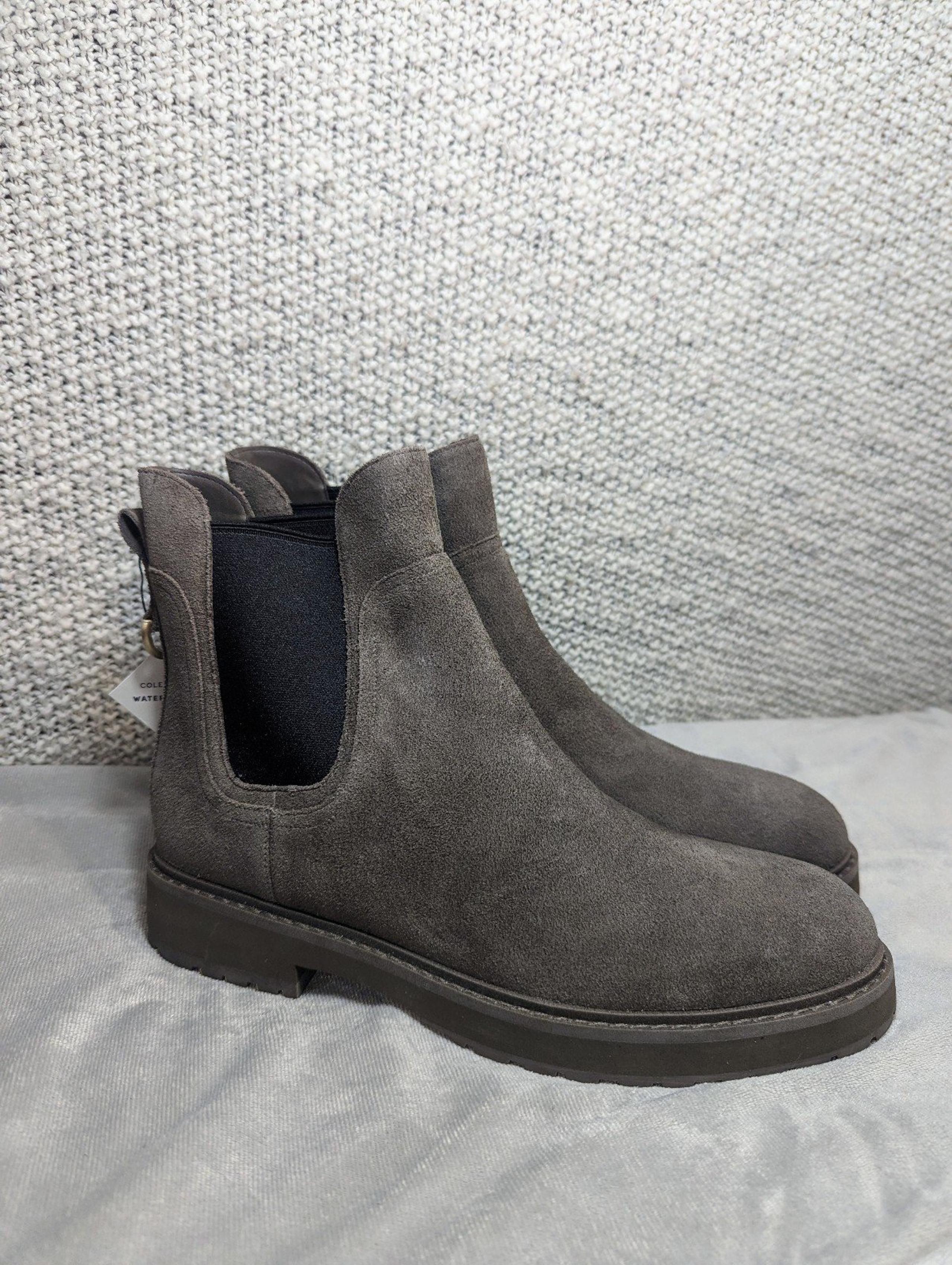 Cole Haan Women's Greenwich Waterproof Booties Size 10 Morel Brown/Gray W26442