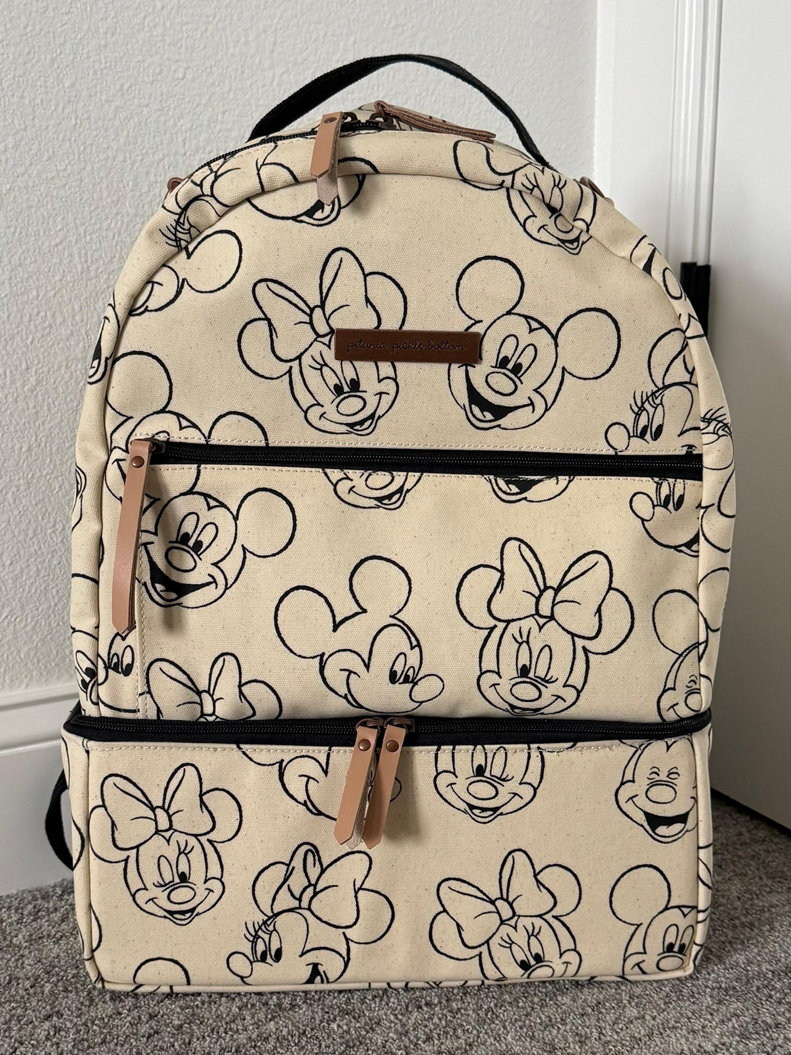 NWOT Petunia Pickle Bottom Axis Backpack in Sketch Mickey Mouse & Minnie Mouse