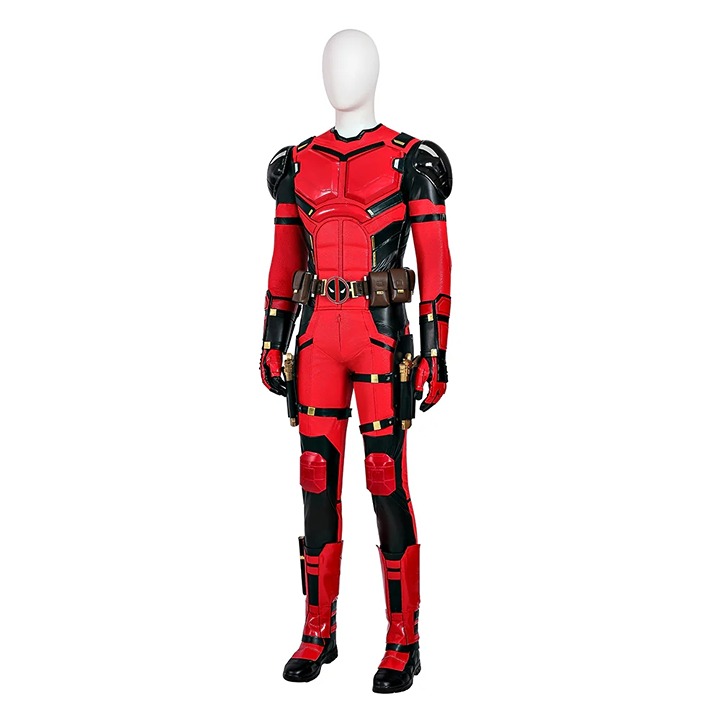Deadpool & Wolverine Cosplay Costume With Doggie Jumpsuit