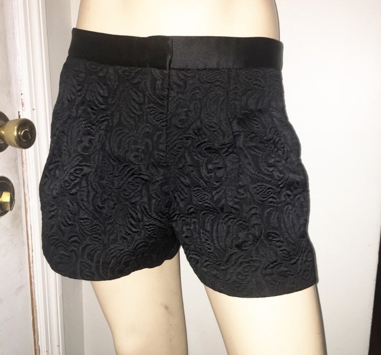 Zara Floral Embossed Tailored Shorts
