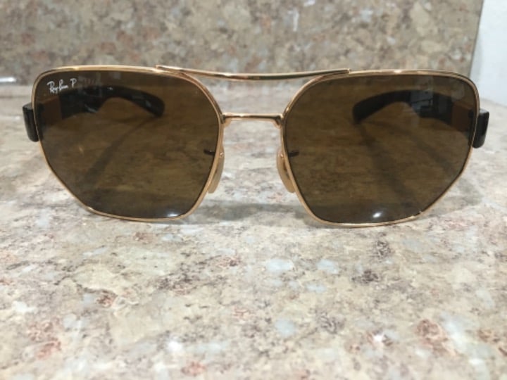 Ray-Ban Bronze-Copper Metal Sunglasses