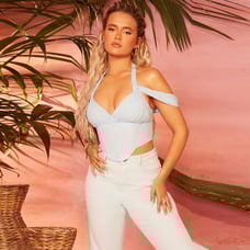 Women Fashion Chiffon Halter Y2K Crop Top Female Summer Clothes Sexy Slim Off Sh