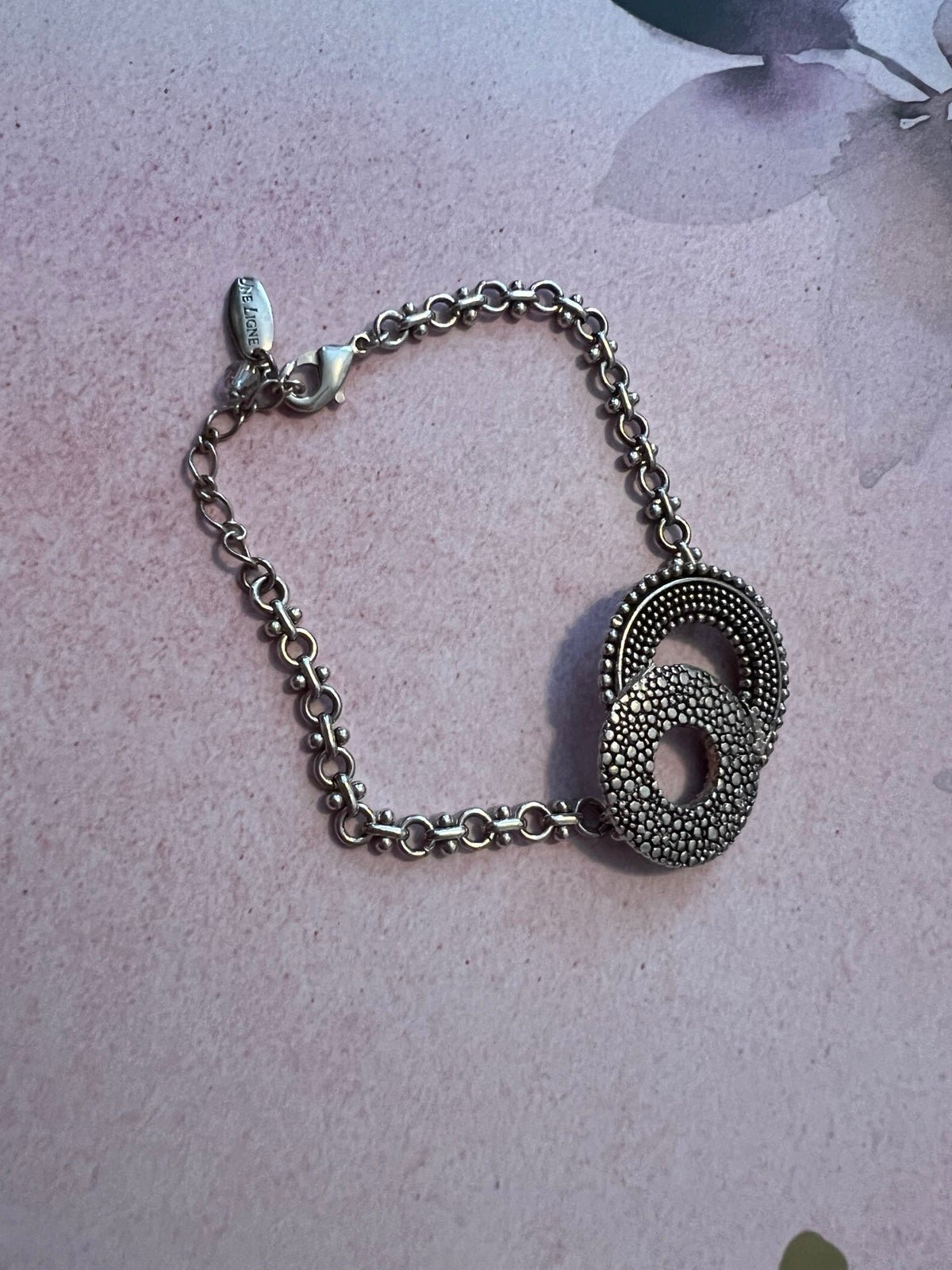 Une Ligne | Paris Designer Vintage Silver Circle Bracelet