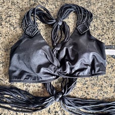 Victoria’s Secret VS SWIM ARCHIVES FRINGE MACRAME BIKINI TOP M NWT Sold out!