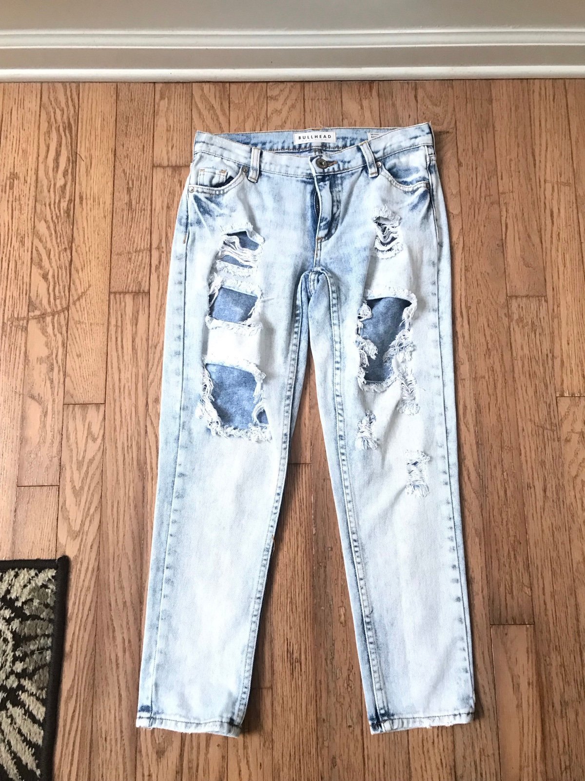 Jeans Women California PACSUN Bullhead Skinny Boyfriend Distressed Indigo Size 0