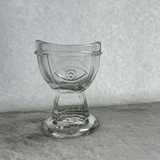 E-Z Brand Clear Glass Eye Wash Primer Cup With EMBOSSED EYES