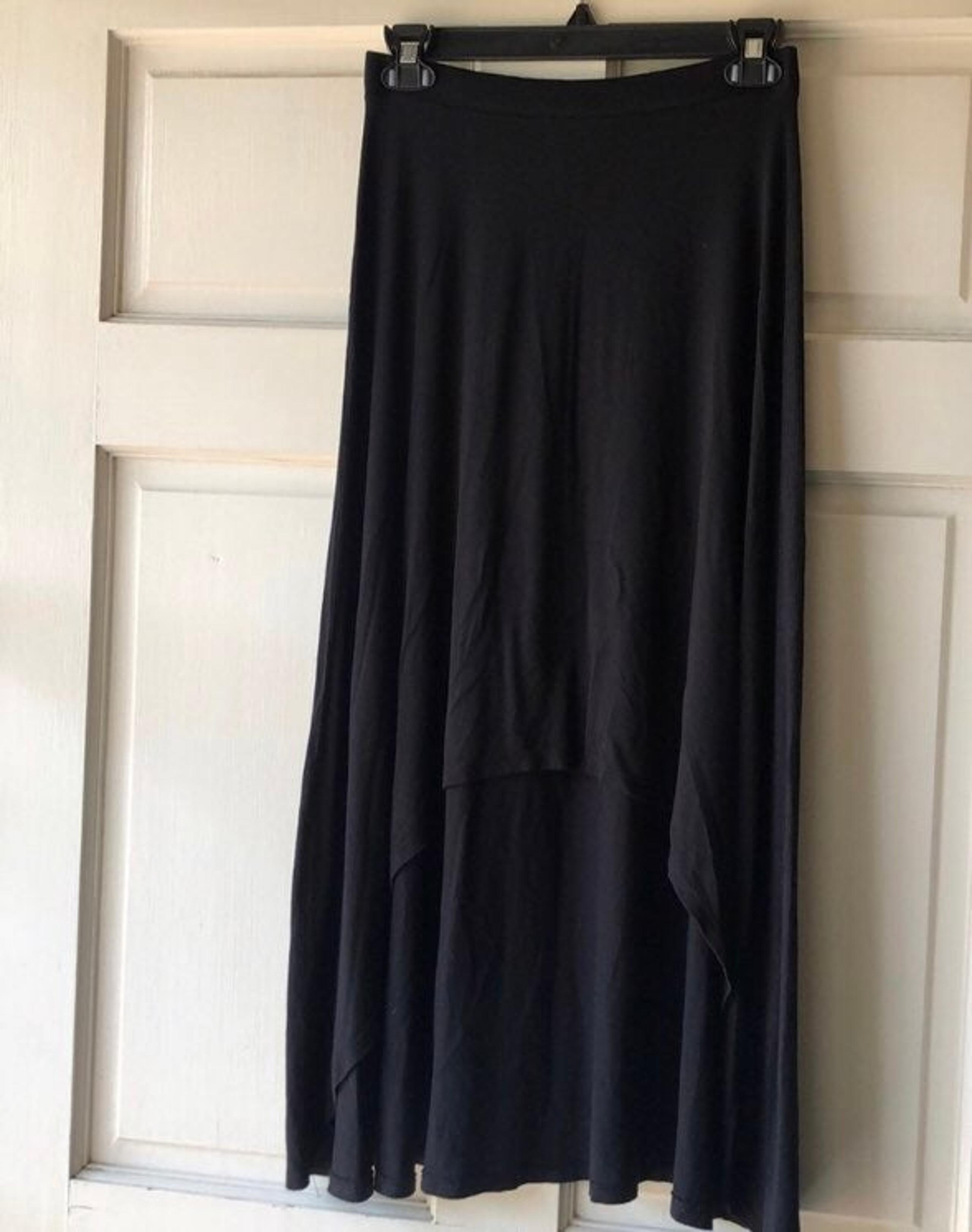 Mono B Black High and Low Maxi Skirt