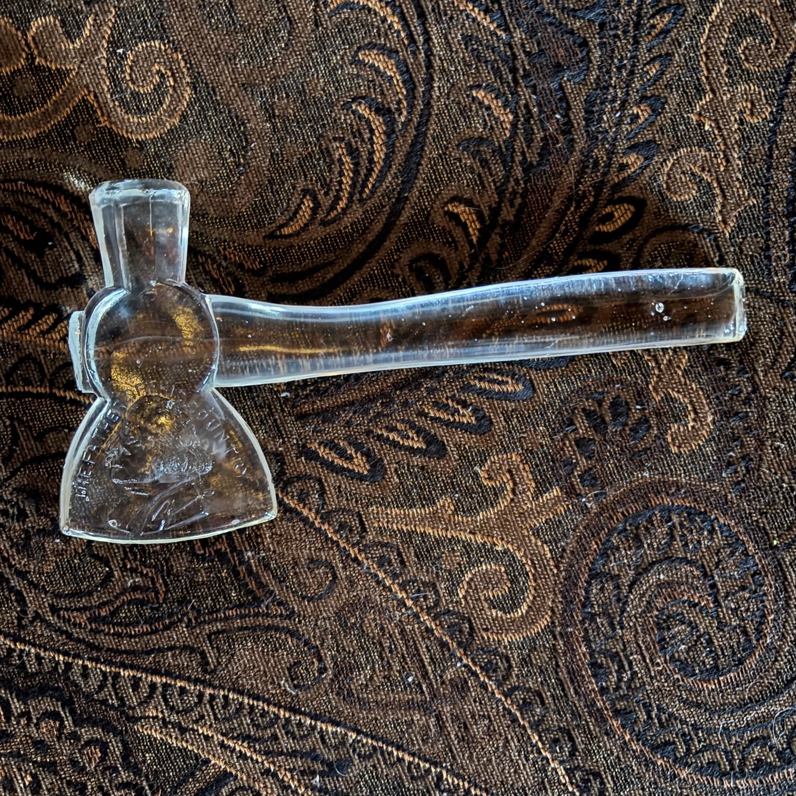 Antique 1893 World’s Fair Clear Glass Hatchet 8”