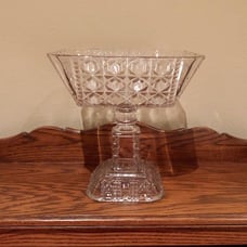 Antique EAPG Adams & Co. Valencia Waffle Compote