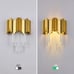 Luxury Crystal Wall Gold Lamp Modern Bedroom Living Room Hallway Light Fixture