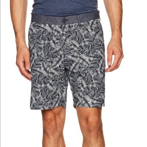 Michael Bastian Navy Blue Banana Leaf Shorts