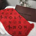 LOUIS VUITTON Wool Silk Logomania Scarf Rubis.