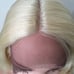 blonde wig middle part lace front wavy l