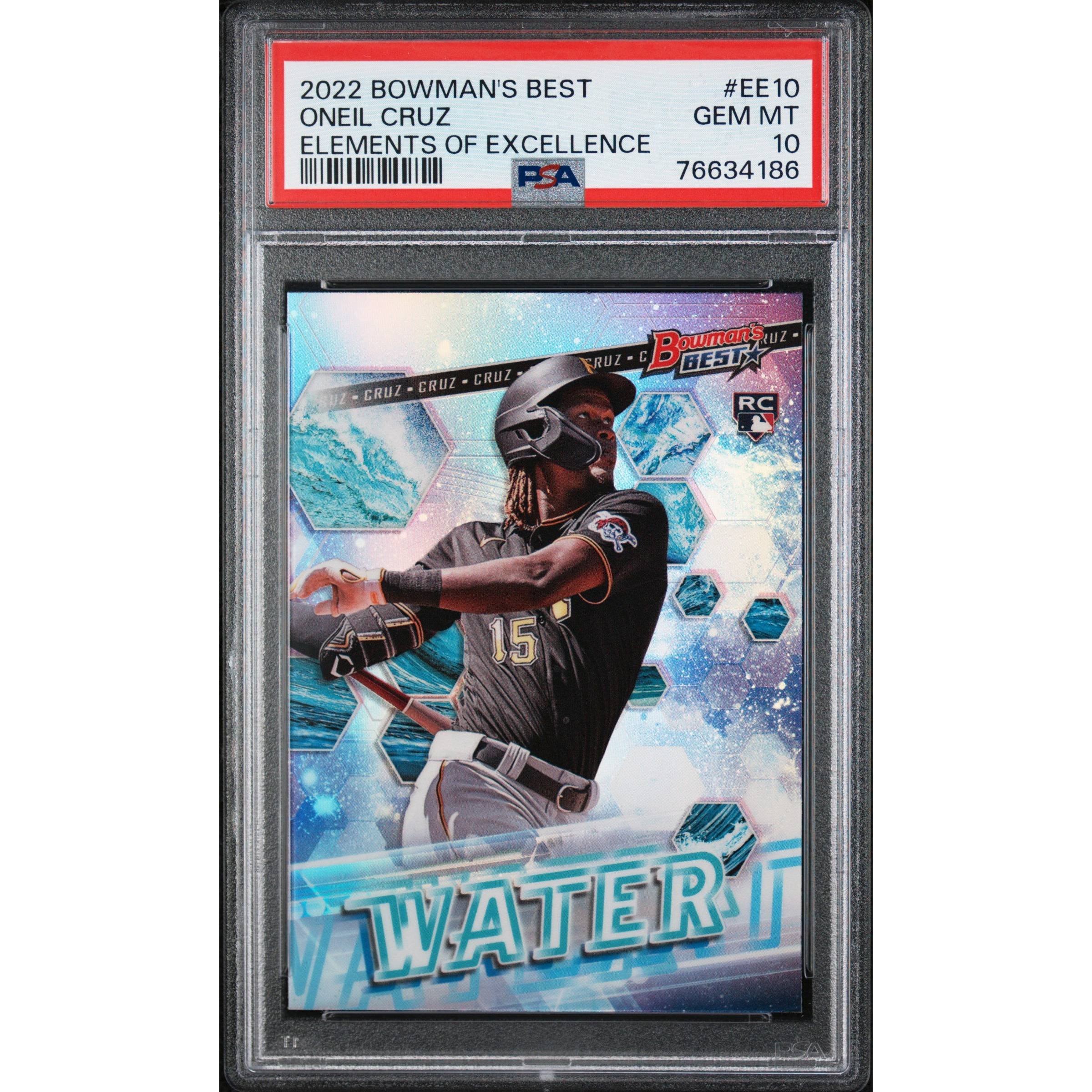 Graded 2022 Topps Bowmans Best Oneil Cruz #EE10 Elements of Excellence Rookie