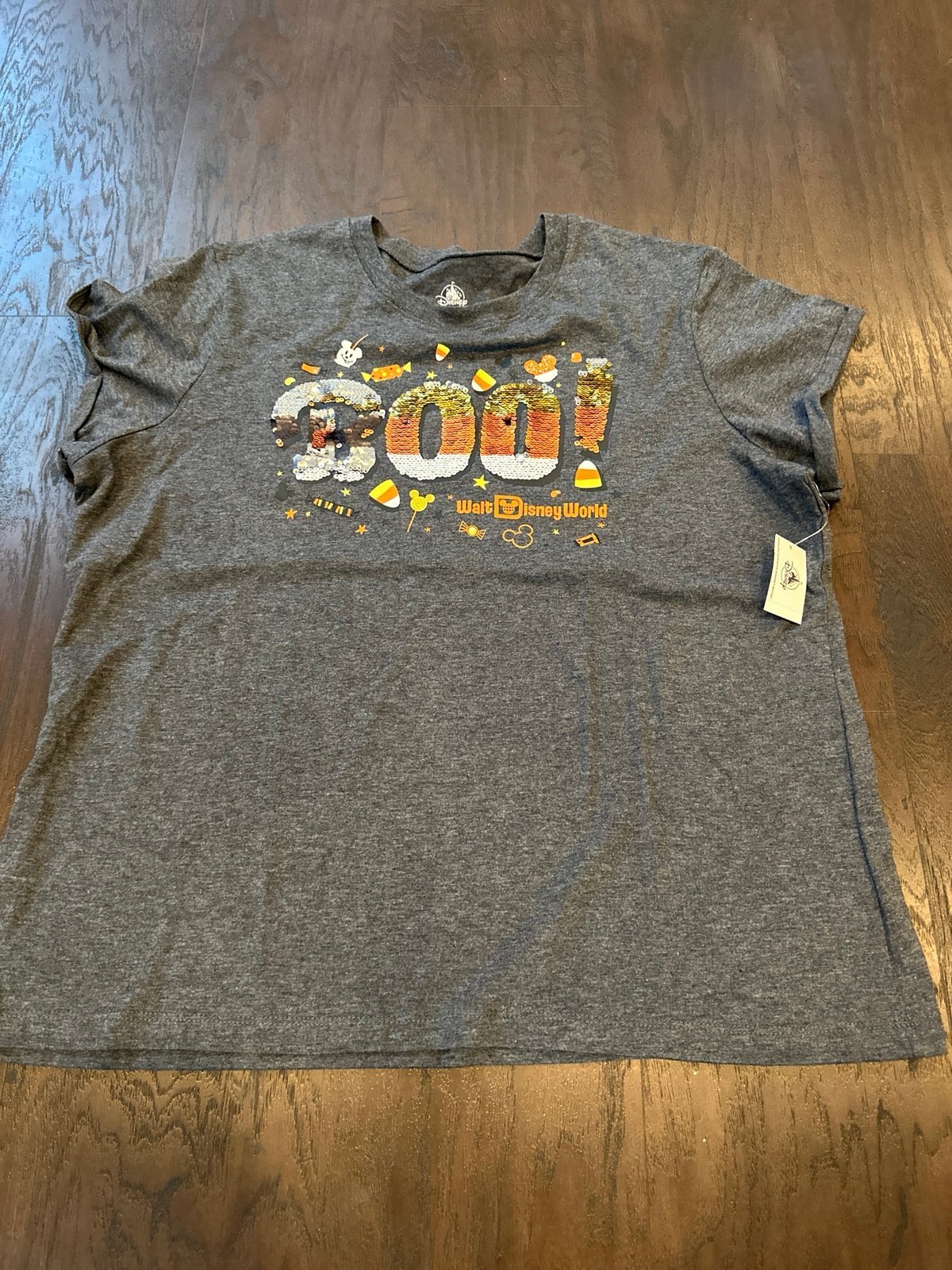 Nwt Disney Parks Halloween - Boo Flip Sequin Shirt #34