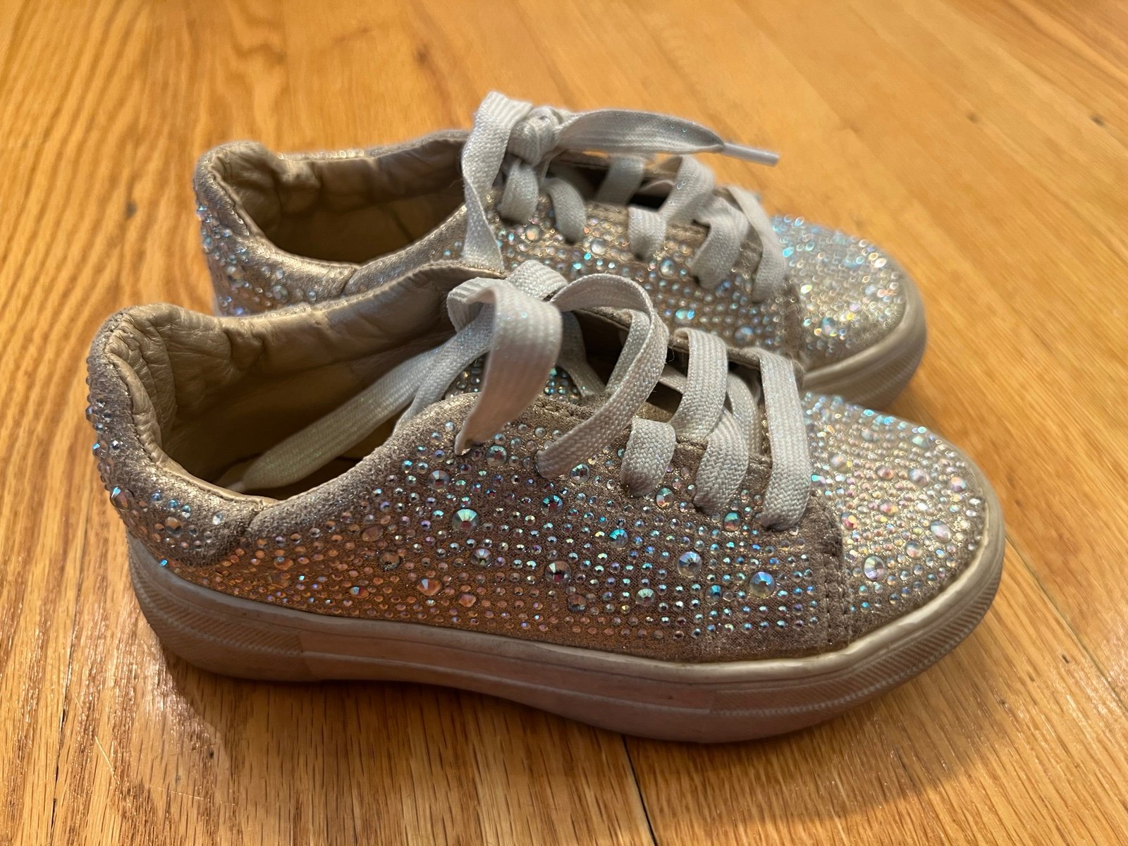 Sparkling blinged rhinestone sneakers shoes