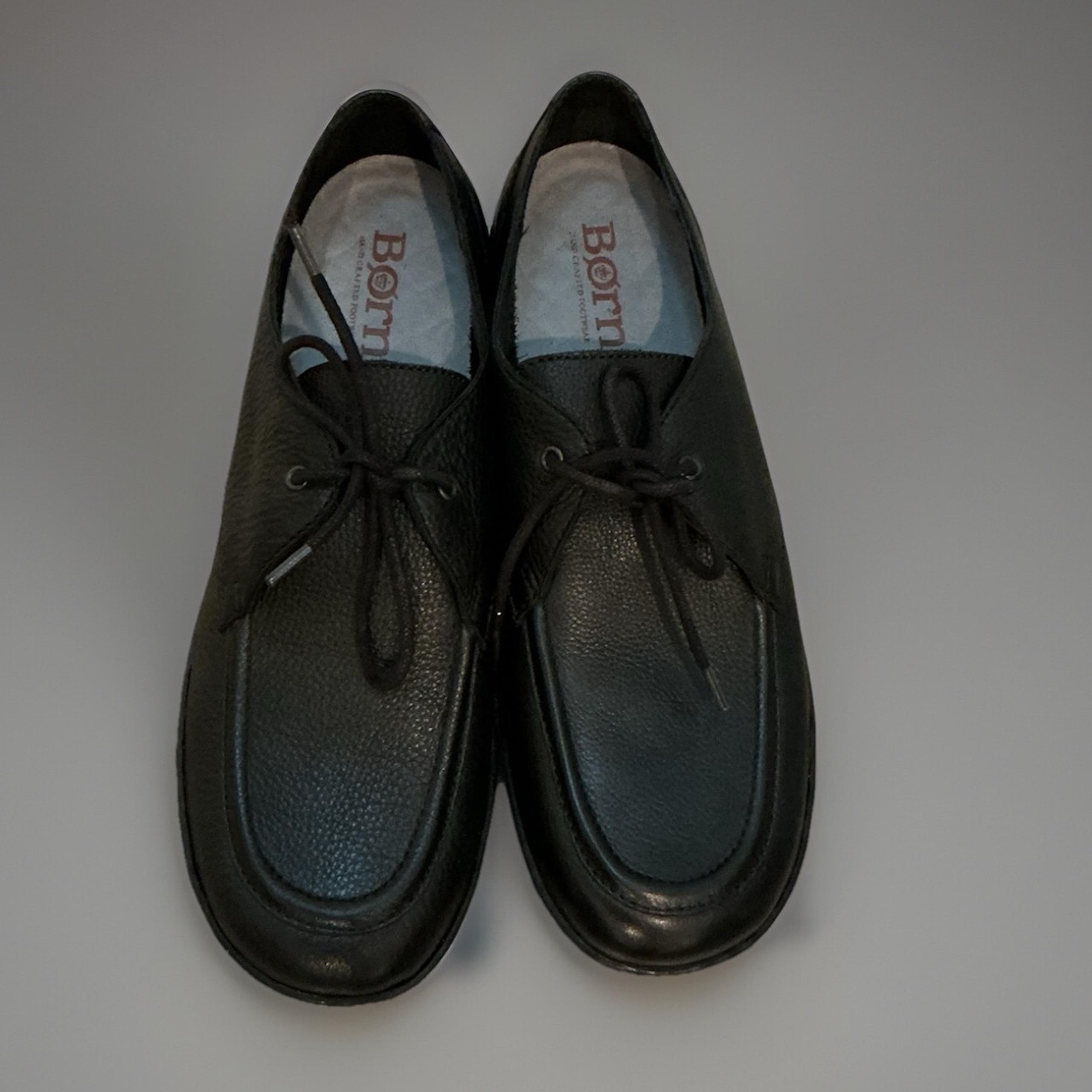 Born Leather Oxfords Comfort Casual Lace Up Shoes Black Cushioned 9M