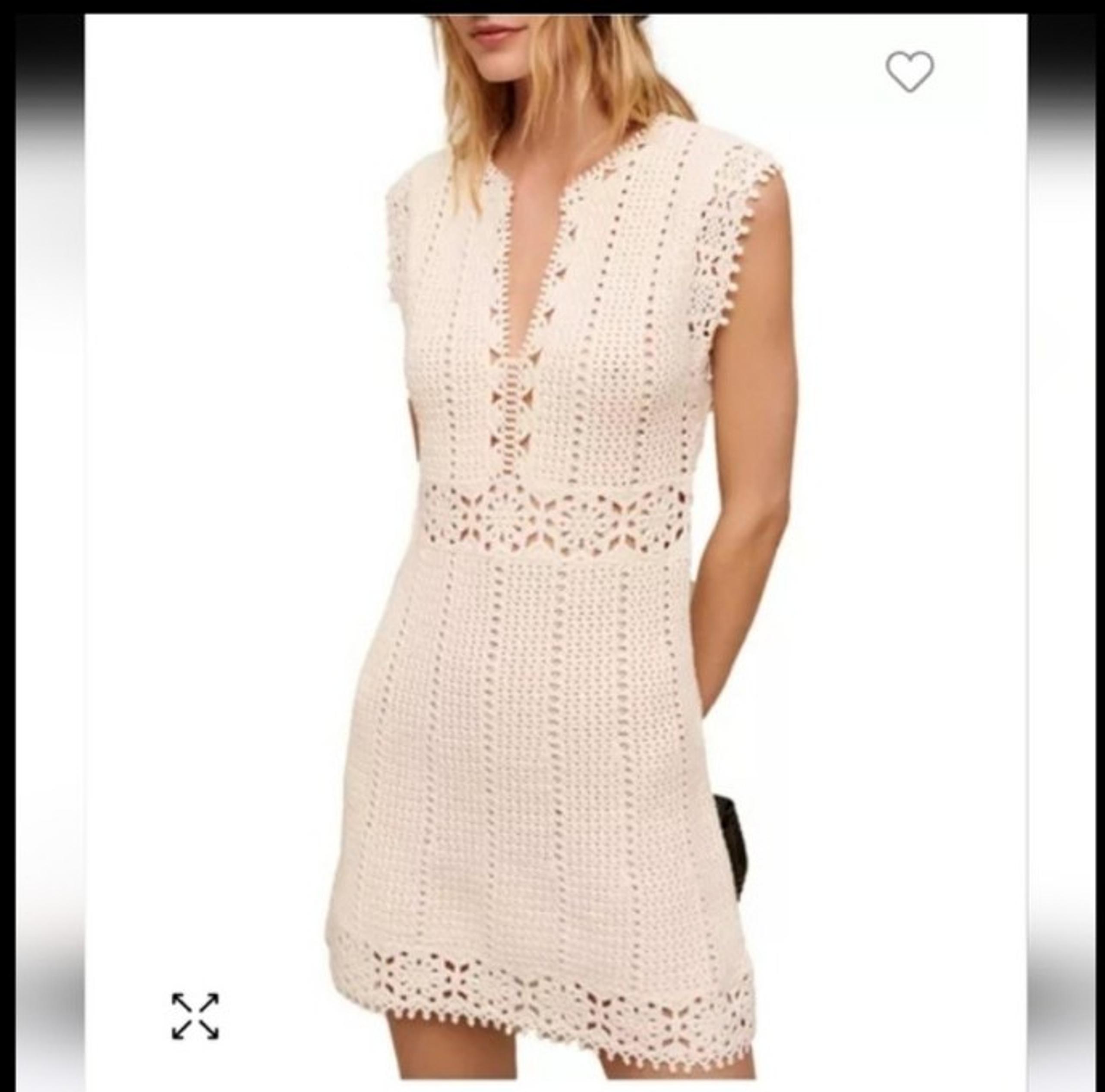 Maje Rebelle Crochet Knit Mini Dress