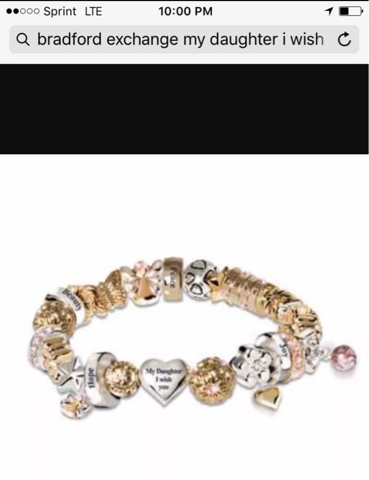 IOS Bradford exchange “my daughter I wish you “ charm bracelet