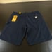 Carhartt Carpenter Utility Shorts Mens 42 Relaxed Fit Canvas Work Pockets Navy